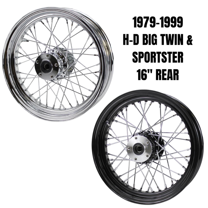 Moto Iron 16” × 3” Rear Wheel for 1979-1999 Harley-Davidson Big Moto Iron 16” × 3” Rear Wheel for 1979-1999 Harley-Davidson Big