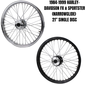 Dyna Spoke Wheels | Black or Chrome | TC Bros. Custom Motorcycle Parts.