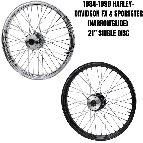 Moto Iron 21” × 2.15” Front Wheel for 1984-1999 Harley-Davidson FX Moto Iron 21” × 2.15” Front Wheel for 1984-1999 Harley-Davidson FX