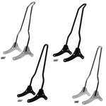 The TC Bros. Sissy Bar for Harley-Davidson Sportster 1994-2003 is a black and chrome bolt-on upgrade with mounting hardware—a stylish sissy bar by TC Bros., designed to fit your Sportster.