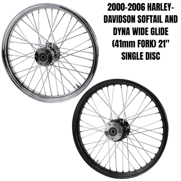 Dyna Spoke Wheels | Black or Chrome | TC Bros. Custom Motorcycle Parts.