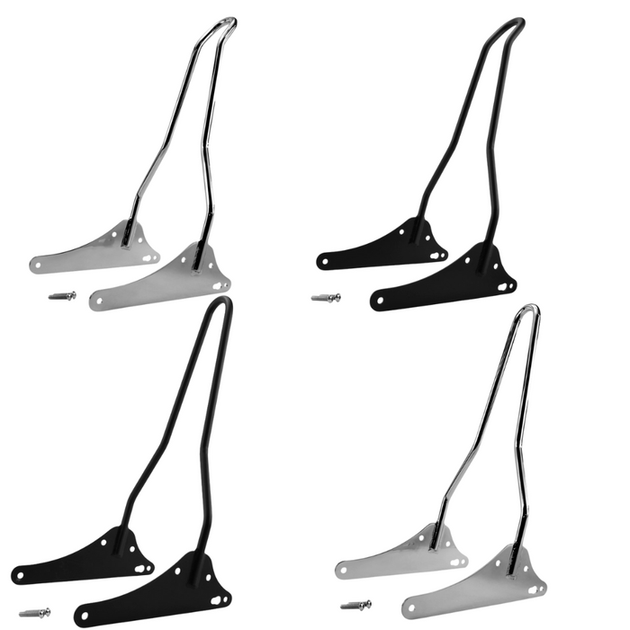 TC Bros Sissy Bar for Harley-Davidson Dyna (FXD) 2006–2017 comes in chrome or black, straight or kickback styles. Includes mounting hardware and options compatible with a motorcycle luggage rack.