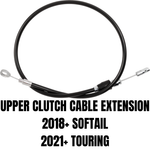 A Drag Specialties Upper Clutch Cable for 2018-up Harley-Davidson Softail and Touring models is shown on a white background.