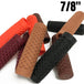 ODI Vans and Cult Grips for 7/8" handlebars are shown in multiple colors with a waffle pattern, arrayed together. "7/8"" appears in bold at the top right, highlighting their size compatibility.
