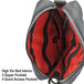 TC Bros. Motorcycle Handlebar Bag with 2 zipper pockets, perfect for riding essentials.