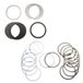 A Barnett Clutch Kit for 1990-1997 Harley-Davidson Big Twin and 1991-2022 Sportster, featuring six white friction plates and eight steel plates, is arranged in two groups on a white background.