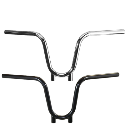 The TC Bros. 1" Bootlegger Handlebar by TC Bros. features a high-rise, U-shaped riserless design and is shown from the front against a white background.