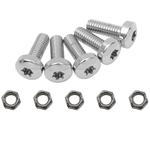 Colony Machine's Front Rotor Fasteners With Nuts for Harley-Davidson 1984-up offer a reliable hardware solution with six chrome-plated fasteners and locknuts for disc front rotor to hub fitment.