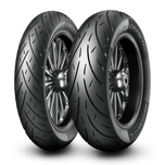 The Metzeler Cruisetec Tire by Metzeler is a dual-compound sport-touring motorcycle tire with a visible tread, mounted on a silver wheel and shown on a plain white background.