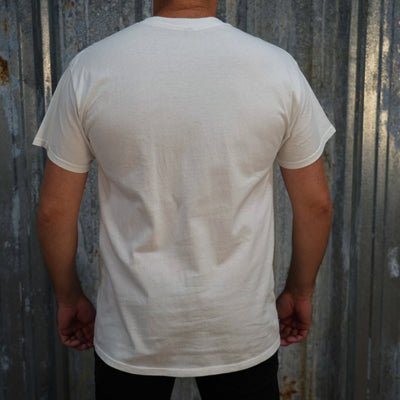 Staple plain white Pete - White Tee with a small "TC Bros." logo on the left chest area, made from 100% ring-spun cotton.