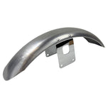 A black HardDrive Plain Narrow Front Fender for Sportster Fits 35mm & 39mm Front Ends w/ 18, 19 or 21 in Narrow Rims on a white background.