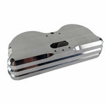 Two TC Bros. Pro Series Gauge Relocation Bezels for 2014-2023 Harley-Davidson Road Glide are shown—machined billet aluminum with dual circular openings—in matte black and polished silver, against a white background.