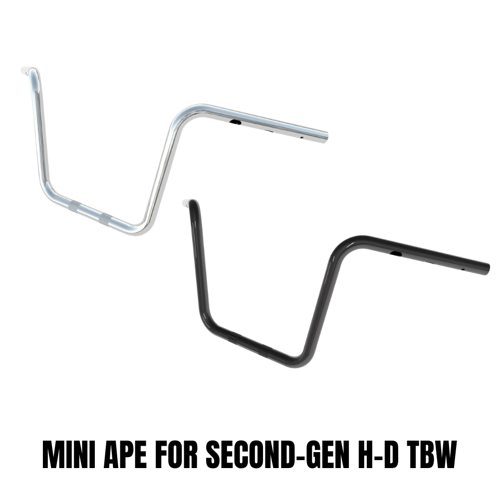 Magnum’s GEN 2 Mini Ape Hanger Handlebars, available in chrome and black, are designed for 2025-up Harley-Davidson Softail motorcycles with second generation throttle-by-wire systems.