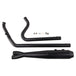 A SP Concepts M8 Bagger Black Full Length Exhaust M8 2017-Present for a motorcycle from SP Concepts on a white background.