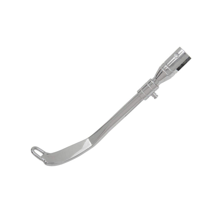 A Drag Specialties Kickstand for 1952-1984 Sporster Models - Chrome - 9-1/2 handle on a white background.