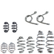 The Moto Iron® Moto Iron Solo Seat Springs set includes eight metal springs in assorted shapes and sizes—coiled and torsion types—perfect for motorcycle seat use, shown on a white background.