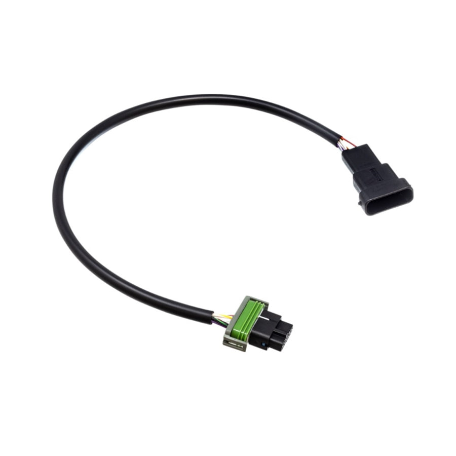 A black and green Road Glide Speedometer & Instrument Extension Harness - 20 with a Namz connector for the Road Glide.