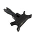 Black metal TC Bros. Pro Series Gauge Relocation Bracket for 1-1/4 Risers and T-Bars against a white background.