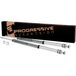 The Progressive Monotube Fork Cartridge Kit for Harley-Davidson Sportster—5-1/2″ Travel by Progressive Suspension boosts front end stability, with a branded box featured in the background.