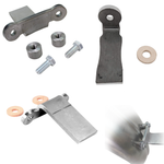 A drawing showing the dimensions of a TC Bros. Weld On Single Hole Rear Fender Mount for Bobbers & Choppers.