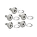 A set of Arlen Ness 14+ Touring Model With Mag Wheels Brake Front Rotor Hardware - 5-Pack on a white background.