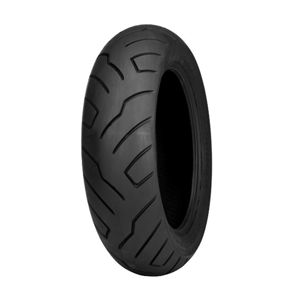 A Shinko 999 Long Haul Rear Tire 180/55-18 with excellent performance and long tread life on a white background.