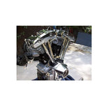 A pair of OLD-STF Brass Shovelhead Rocker Box Split Oil Lines and a piece of metal on a white background.
