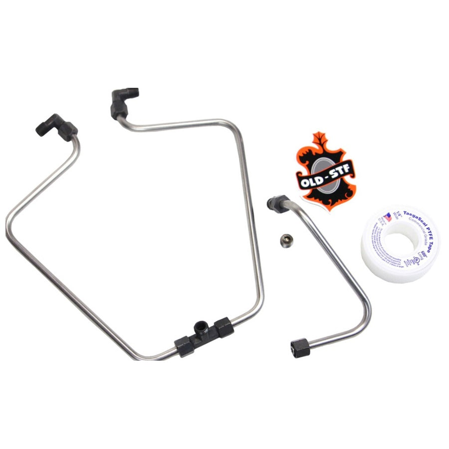 Stainless/Black Shovelhead Rocker Box Split Oil Lines – TC Bros