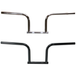 The TC Bros. 1" Speedline Handlebar, by TC Bros., features chrome construction with a wide rise and flat ends, set against a plain white background and inspired by the style of classic Harley handlebars.