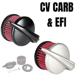 TC Bros. Streamliner Raw Air Cleaner HD CV Carbs & EFI for vintage style Honda CBR600RR motorcycle.