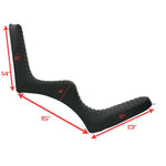 Two Sully's Customs King & Queen Seats for Hardtail, in black with high backrests and quilted stitching, shown side by side on a white background—ideal for enhancing your chopper's comfort and classic style.