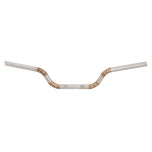 An Arlen Ness Welded Stainless Steel MX Tracker Handlebar - 1" (TBW & Cable) with a white handle and a brown handle.