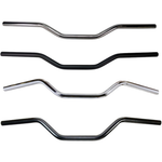 A TC Bros. 1" Tracker Low Handlebars - Chrome with a chrome finish on a white background.