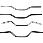 A TC Bros. 1" Tracker Low Handlebars - Chrome with a chrome finish on a white background.