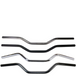 A TC Bros. 1" Tracker Low Handlebars - Chrome with a chrome finish on a white background.
