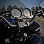 Three rectangular TC Bros. Top Clamps for Pro Series Truss Riser are shown in silver, black, and gold on a white background, each featuring four corner holes and recessed detailing in the center.