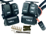 A Wyatt Gatling wiring harness for a car, compatible with Harley motorcycles and including the Extended Handlebar Wiring Harness (+8") With Switches For Harley 1996-2006.