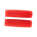 ODI Vans and Cult Grips for 1" handlebars feature a waffle pattern and come in black, brown, maroon, and orange. Textured rubber grips inspired by the Vans x CULT design are arranged on a white surface.