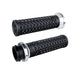 A selection of ODI Vans Lock-on Grips for Harley-Davidson First Generation Throttle-By-Wire motorcycles in brown, black, and red, featuring ODI grip technology and arranged in three columns.