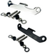 TC Bros. Headlight Mounting Bracket for Springer Front Ends (Vintage) includes chrome and black metal brackets plus hardware—ideal for springer headlight installation. Shown on white with "VINTAGE SPRINGERS" text. TC Bros. quality.