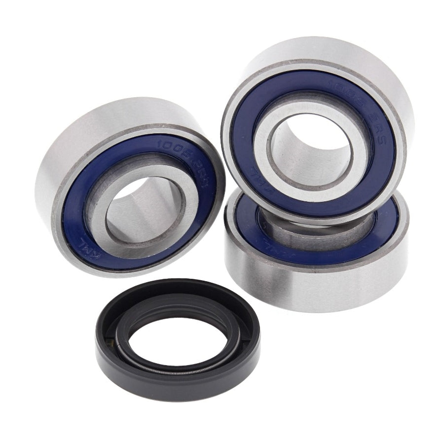 All Balls Front/Rear Wheel Bearing Kit For Harley FL / FX 1967-1972 designed to withstand water and dirt contamination, specifically for Harley FL/FX motorcycles.