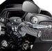 A pair of black Fusion Diamond Grips, Cable Throttle by Arlen Ness on a white background.