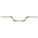 An Arlen Ness Welded Stainless Steel MX Tracker Handlebar - 1" (TBW & Cable) with a white handle and a brown handle.