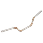 An Arlen Ness Welded Stainless Steel MX Tracker Handlebar - 1" (TBW & Cable) with a white handle and a brown handle.
