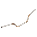 An Arlen Ness Welded Stainless Steel MX Tracker Handlebar - 1" (TBW & Cable) with a white handle and a brown handle.