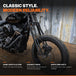 A set of Moto Iron® Springer Front End Kit Harley Davidson 2018-2021 M8 Softail Standard & Street Bob Stock Length Black brake parts for a motorcycle.