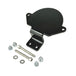 Two black metal mounting brackets for the TC Bros. Gauge Relocation Bracket for 2022-Up Harley-Davidson Nightster, shown with screws, washers, and nuts on a white background.