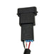 The Namz Speedometer/Cluster Extension Harness for 2022-Up Harley-Davidson Nightster is a black harness with two connectors and a green component, ideal for your bike.
