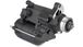A close-up of a Moto Iron® Starter Motor for 2007-2017 Harley-Davidson Twin Cam and 2006 Dyna, showing its black metal and plastic components against a white background.