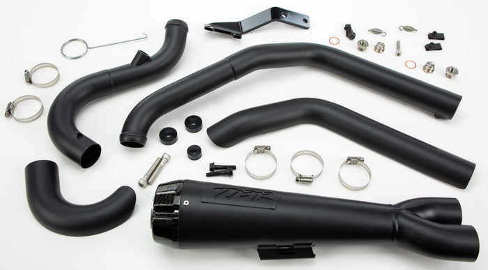 The Two Bros. Comp S 2-into-1 Black Exhaust with Carbon End Cap by Two Brothers is perfect for the Harley Davidson &